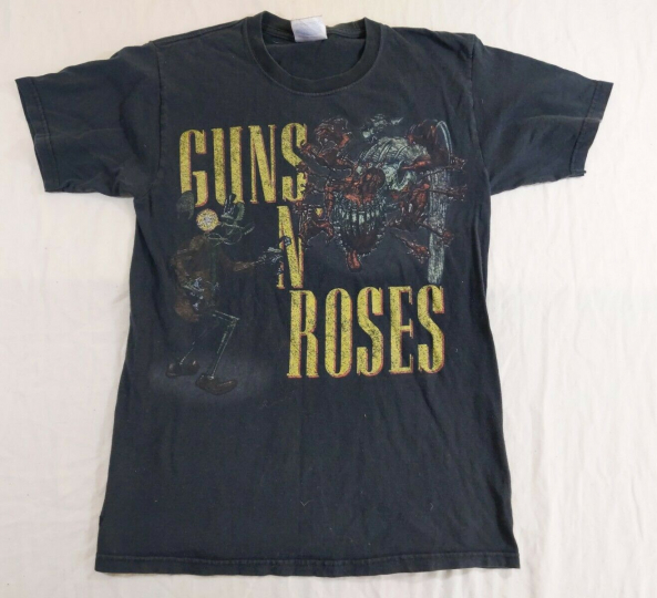 Vintage Guns N Roses Was Here T-Shirt Hard Rock Band Tour Tee Size Small