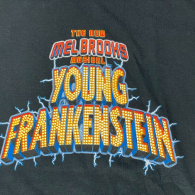 Vintage Mel Brooks Musical Young Frankenstein T shirt Black Size 2XL Dead Stock