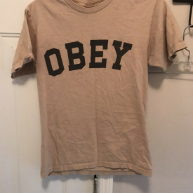 Vintage Obey Spellout T Shirt Small
