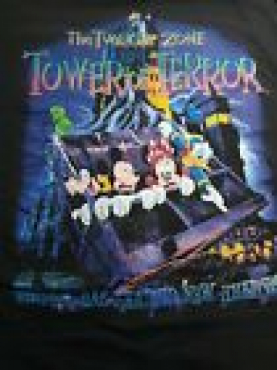 Vintage Twilight Zone Tower of Terror Mickey Disney T-Shirt  L