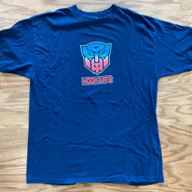 Vintage VTG 90’s Hook-Ups Skateboard Transformers T Shirt Blue