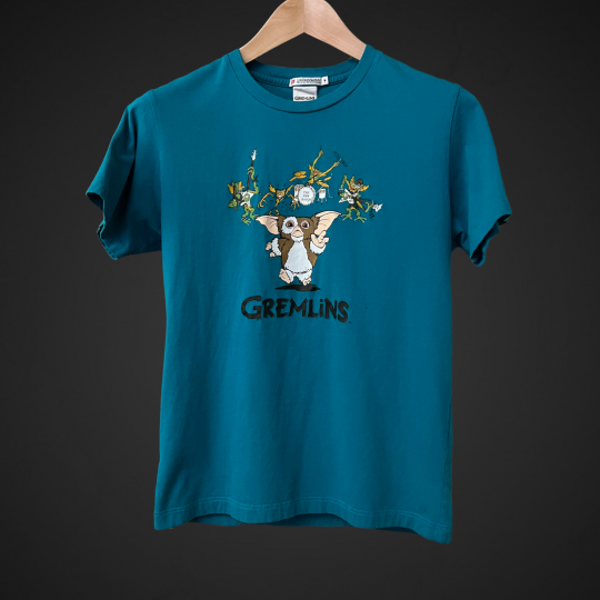 Vintage Y2K Gremlins The New Batch Gizmo Movie T-shirt Turqoise Tee Size M