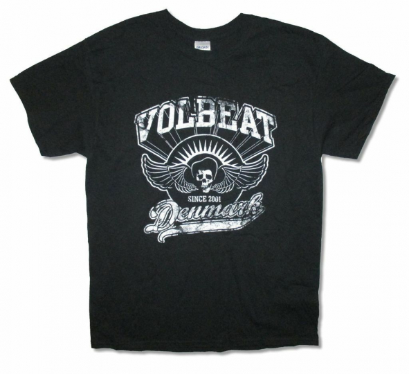 Volbeat Rise From Denmark Since 2001 Adult Black T Shirt New Official