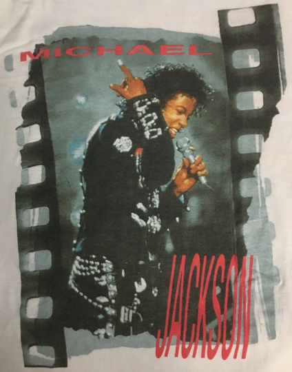 Vtg 80s Michael Jackson Tour 88 Bad Concert  Europe T-Shirt Size Small Free Ship