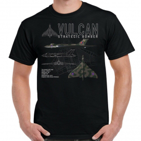 Vulcan Bomber Schematic Adult T-Shirt