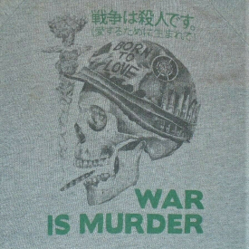 WAR IS MURDER – Heavy Duty Long Sleeve T Shirt Cotton Crew Neck  Size XL
