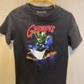 Warner Bros Gremlins Movie Poster Art Black Graphic T-Shirt Size S