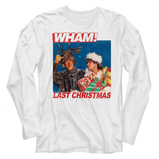 Wham Last Christmas Lyrics White Adult Long Sleeve T-Shirt