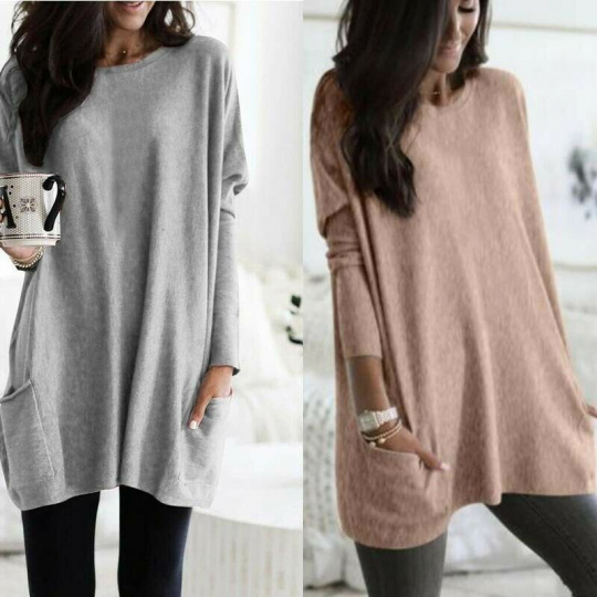 Women Loose Top 5XL Jumper Baggy Long Sleeve Plus Size Tunic Pullover Casual