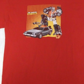 XL  Marty McPrime t shirt: transformers back to the future mash-up delorean
