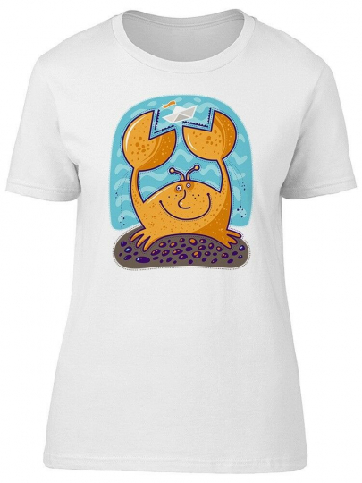 Yellow Crab On The Shore Women's Tee -Image by Shutterstock