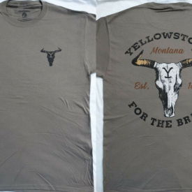 Yellowstone TV Show Cattle Skull For The Brand Dutton Ranch Licensed T-Shirt