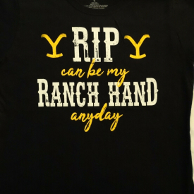 Yellowstone TV Show RIP Ranch Hand Dutton Ranch Licensed Womens T-Shirt