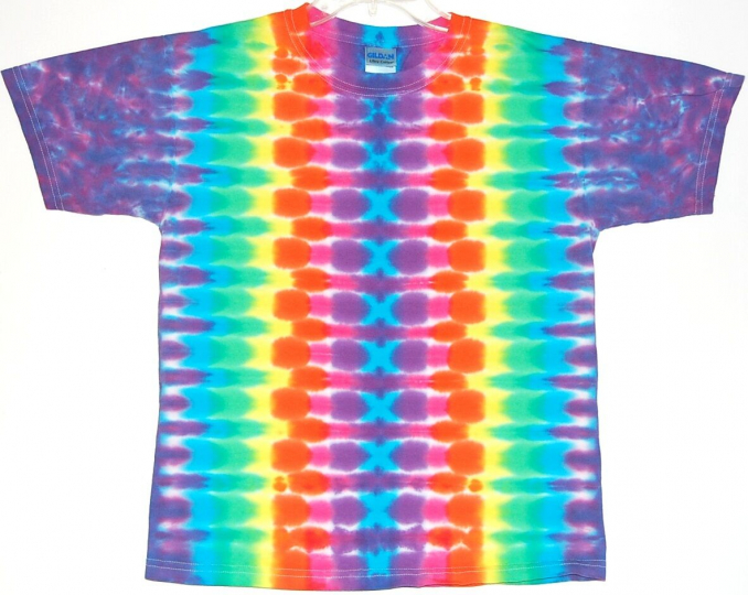 Youth TIE DYE Neon Rainbow DNA T Shirt kids 2-4T 6-8 10-12 14-16 grateful dead