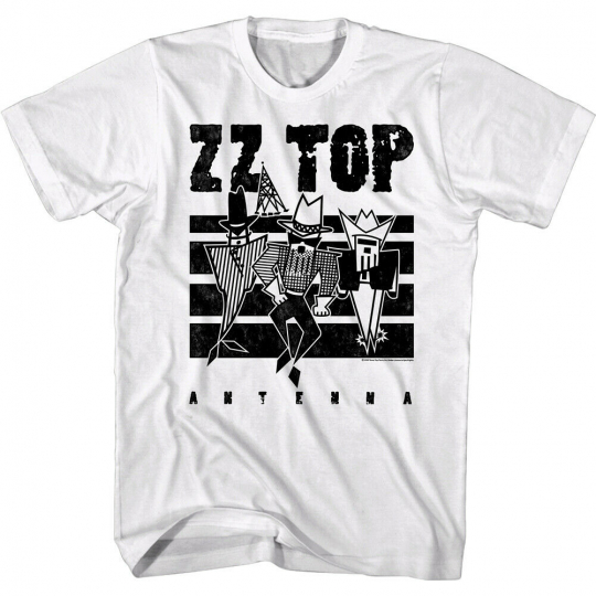 ZZ Top Antenna Album Cover Mens T Shirt Blues Rocks Band Live Music Concert Tour