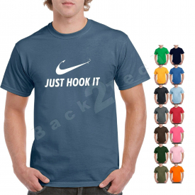 gift fishing  t-shirt,Just Hook It ADULT funny T-shirt,Meme Swoosh Sports Men’s